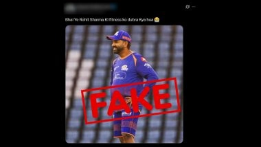 Rohit Sharma Pot Belly Viral Pic Fact Check: User Shares Morphed Image of MI Star During IPL 2026 Practice Session