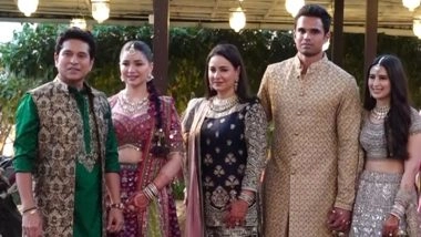 Arjun Tendulkar-Saaniya Chandhok Pre-Wedding Celebrations: Sachin Tendulkar and Family Shine at Bash; Ex-India Teammates Join Festivities