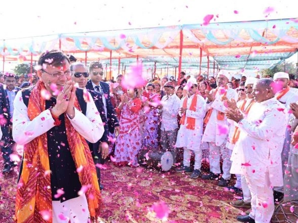 India News | Uttarakhand Chief Minister Extends Holi Greetings at School Event in Khatima