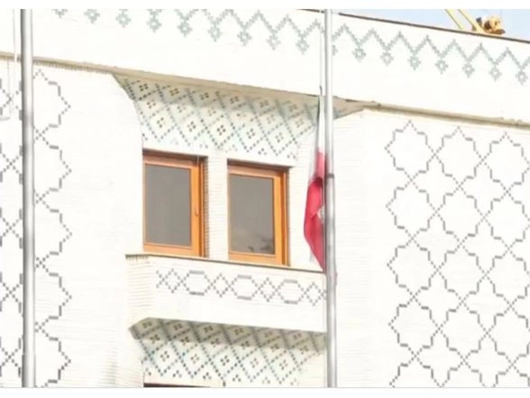 India News | Embassy of Iran in New Delhi Lowers Flag to Half-mast to Honour Ayotollah Khamenei After Fatal Airstrikes in Tehran