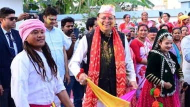 India News | Uttarakhand CM Dhami Attends Holi Milan Ceremony in Kashipur
