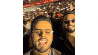 Entertainment News | Former KKR Players Nitish Rana, Suyash Sharma Attend Karan Aujla's Concert in Delhi