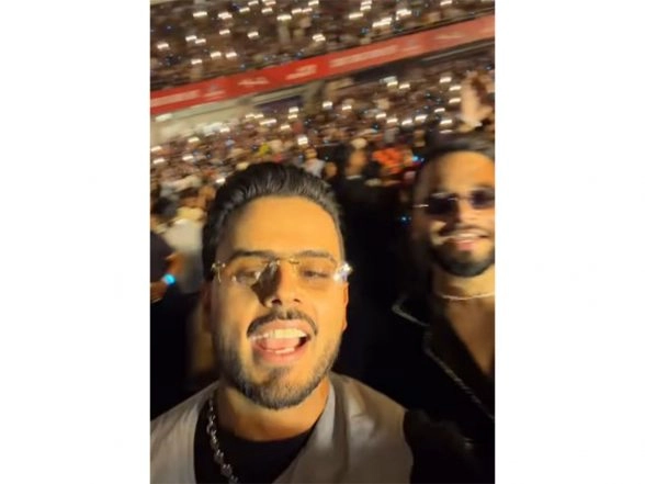 Entertainment News | Former KKR Players Nitish Rana, Suyash Sharma Attend Karan Aujla's Concert in Delhi