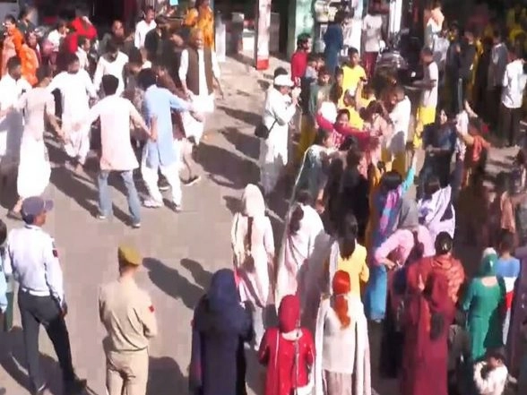India News | J-K: ISKCON Udhampur Holds Shobha Yatra Ahead of Holi