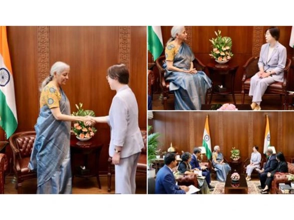 Business News | Nirmala Sitharaman Meets AIIB President Zou Jiayi, Calls for Expanded Investment in Low-income Countries