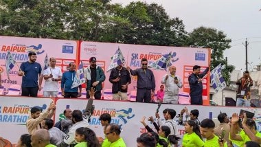 Business News | SK Raipur Marathon 2026: Over 10,000 Runners Hit the Streets with a 4:30 AM Flag-Off
