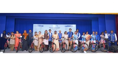 Business News | Rotary Club of Chennai Legends and Rotary Dist 3234 Donate 225 Free Bicycles to Schoolgirls in Chennai