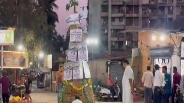 India News | Protestors Burn Holika Depicting VSR Aircraft in Thane, Demand Inquiry into Ajit Pawar's Death