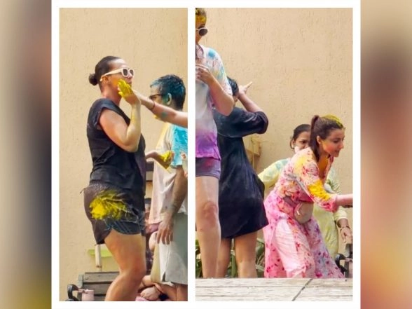 Entertainment News | Ranbir Kapoor, Soha Ali Khan, Neha Dhupia Enjoy Holi Festivities with Their Kids