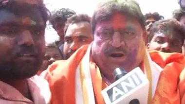 India News | Telangana BJP Chief N Ramchander Rao Joins Holi Celebrations at Osmania University, Extends Greetings