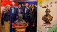 World News | US: First Bust of Mahatma Gandhi Unveiled in Montana