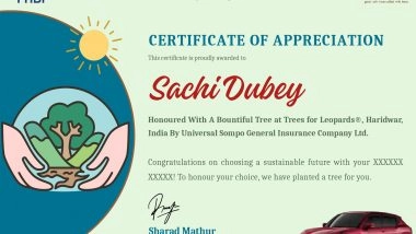 Business News | Universal Sompo General Insurance Drives Green Mobility with 'One Policy, One Tree' Initiative