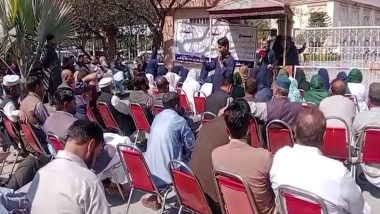 World News | Health Workers in PoJK on Indefinite Strike, Protest Outside Sheikh Khalifa Bin Zayed Hospital in Muzaffarabad over Pending Allowances
