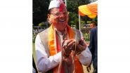 India News | Uttarakhand CM Pushkar Singh Dhami Celebrates Holi with Public at Official Residence in Dehradun
