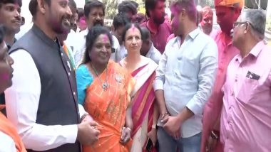 India News | BJP Leader Tamilisai Soundararajan Celebrates Holi at Party Head Office in Chennai