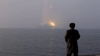 World News | North Korea Ruler Kim Oversees Cruise Missile Tests from New Naval Destroyer