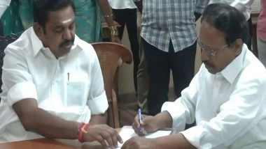 India News | Tamil Nadu: AIADMK Rajya Sabha Candidate Thambidurai Files Nomination at Secretariat