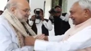 India News | Union HM Amit Shah Meets Bihar CM Nitish Kumar Amidst His Move to Rajya Sabha