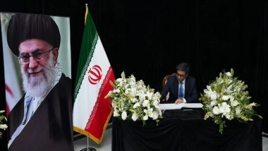 World News | Foreign Secy Misri Signs Condolence Book at Iran Embassy over Khamenei's Death on Behalf of Indian Govt
