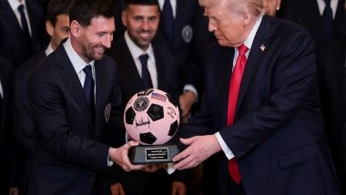 Sports News | Lionel Messi, Inter Miami Welcomed by US President Donald Trump at White House