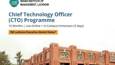 Business News | IIM Lucknow and Emeritus Commence Chief Technology Officer Programme, Equipping Leaders to Drive Technology-led Business Transformation