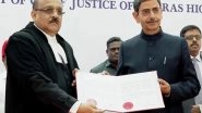 India News | Tamil Nadu Governor Administers Oath to New Madras HC Chief Justice Sushrut Arvind Dharmadhikari