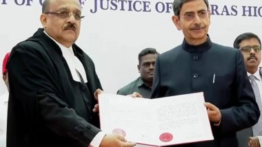 India News | Tamil Nadu Governor Administers Oath to New Madras HC Chief Justice Sushrut Arvind Dharmadhikari