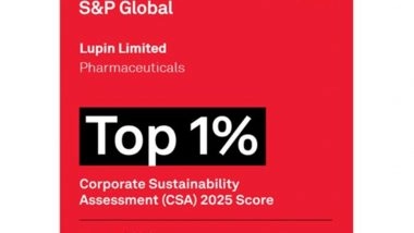 Business News | Lupin Ranks No. 1 Globally in Pharma; Tops All Sectors in India in S&P ESG Assessment 2025