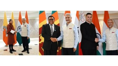 World News | EAM Holds Bilateral Meetings with Leaders from Malta, Mauritius, Bhutan, Sri Lanka, Kenya, Seychelles on Sidelines of Raisina Dialogue
