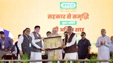 India News | Union Minister Amit Shah Inaugurates IFFCO's Sulphuric Acid Plant-3, Boosting India's Fertiliser Infrastructure