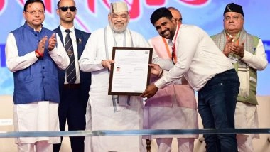 India News | Amit Shah Distributes Appointment Letters to Newly Appointed Constables in Uttarakhand Police