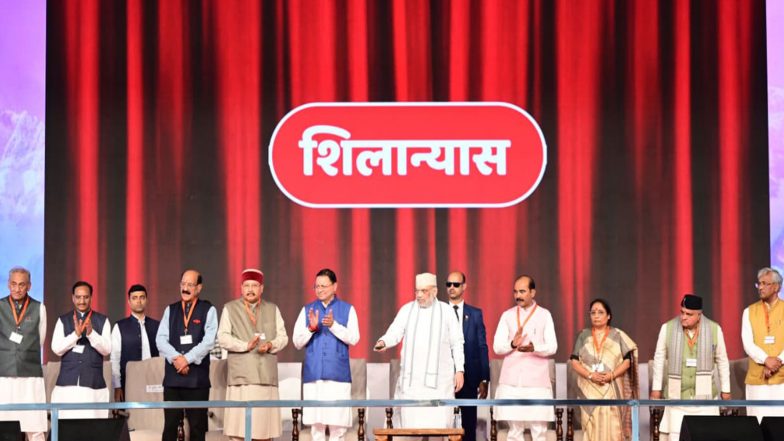 India News | Amit Shah Lays Foundation Stone for Development Projects Worth Rs 1,129 Crore in Uttarakhand