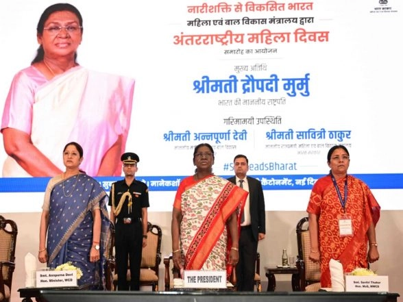 India News | President Droupadi Murmu Graces International Women's Day Celebrations in New Delhi