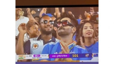 Entertainment News | Aparshakti Khurana, Karan Kundrra Cheer for Team India from Stands
