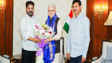India News | Telangana CM Revanth Reddy Meets Governor Varma Ahead of Maharashtra Posting