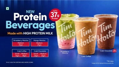 Business News | Sip Strong. Tim Hortons® India's Protein Range Is Here