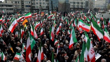 World News | Crowds Gather in Tehran's Enqelab Square to Pledge Allegiance to Iran's New Supreme Leader Mojtaba Khamenei