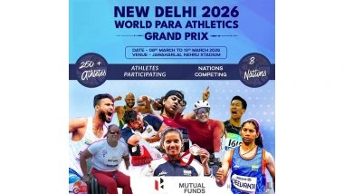 Sports News | Second Edition of New Delhi World Para Athletics Grand Prix to Begin on March 11