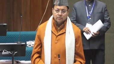 India News | CM Pushkar Singh Dhami Pays Tribute to Late MLA Diwakar Bhatt in Uttarakhand Assembly