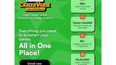 Business News | Naukri Campus Launches CareerVerse, India's Largest Virtual Career Fair for College Students