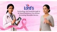 Business News | Lord's Marks Historic Collaboration with CMET to Develop World's First AI-Based Breast Cancer Detection Device