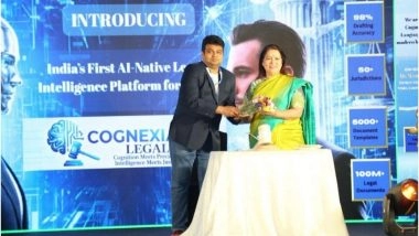 Business News | CognexiaAI Launches India's First AI Native Legal Intelligence Platform, Announces ₹540 Crore Global Contracts