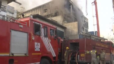 India News | Noida: Massive Blaze at Private Firm, 250 Night-shift Workers Rescued; Fire Under Control