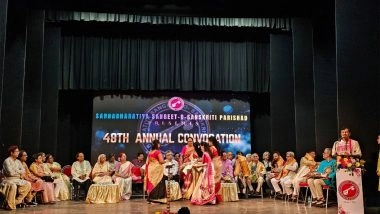 Business News | Sarbabharatiya Sangeet O Sanskriti Parishad Convenes 48th Annual Convocation in Kolkata; Prestigious Awards Conferred to Honor Cultural Heritage