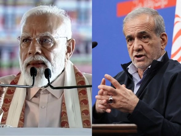 World News | PM Modi Speaks to Iranian President Pezeshkian, Voices Concern over Escalating West Asia Conflict