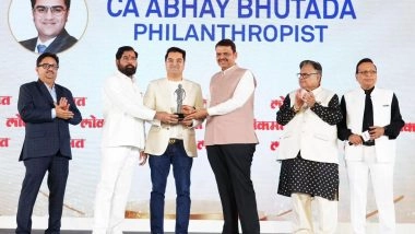 Business News | CA Abhay Bhutada Receives Philanthropist of the Year Award 2026 for His Transformative Social Efforts