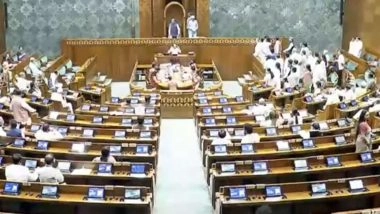 India News | Lok Sabha Adjourned Till 12 Noon Amid Opposition Protest over LPG Shortage