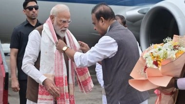 India News | Prime Minister Arrives in Guwahati for 2-day Visit, to Launch ₹47,703 Cr Development Works