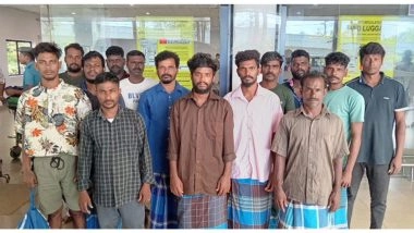 World News | 14 Indian Fishermen Head Home After Being Repatriated from Sri Lanka