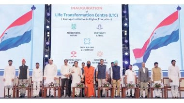 Business News | Swami Ramdev, Ronjan Singh Sodhi Attend Life Transformation Centre Launch; CM Devendra Fadnavis, Shivraj Singh Chouhan Hail Initiative